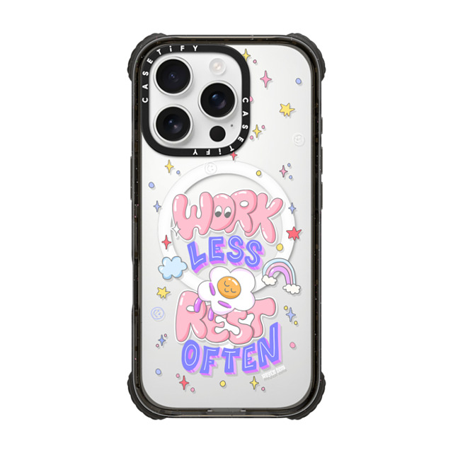 Huyen Dinh x CASETiFY iPhone 16 Pro Case Floral,Heart Black ウルトラ インパクトケース MagSafe 対応 Work Less Rest Often Father's Day Huyen Dinh x CASETiFY iPhone 16 Pro Case Floral,Heart Black ウルトラ インパクトケース MagSafe 対応 Work Less Rest Often Father's Day