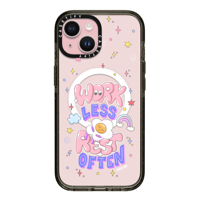 Huyen Dinh x CASETiFY iPhone 15 Case Floral,Heart Black Impact Case MagSafe Compatible Work Less Rest Often Father's Day Huyen Dinh x CASETiFY iPhone 15 Case Floral,Heart Black Impact Case MagSafe Compatible Work Less Rest Often Father's Day