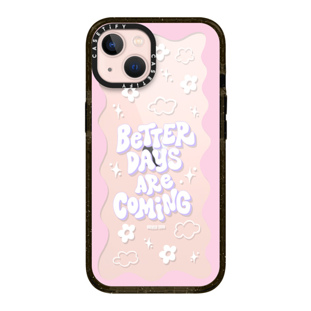 Huyen Dinh x CASETiFY iPhone 13 ケース ブラック インパクトケース Better Days are Coming