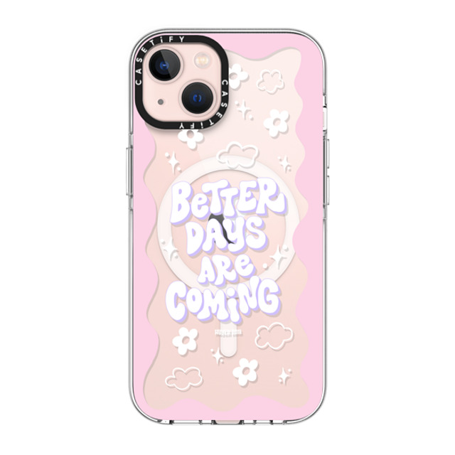 Huyen Dinh x CASETiFY iPhone 13 ケース クリア クリア ケース MagSafe対応 Better Days are Coming