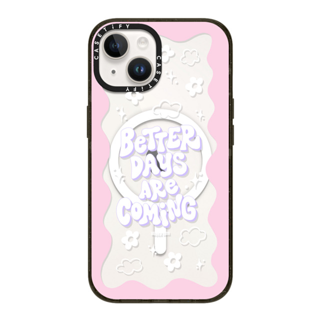 Huyen Dinh x CASETiFY iPhone 14 ケース ブラック インパクトケース MagSafe対応 Better Days are Coming