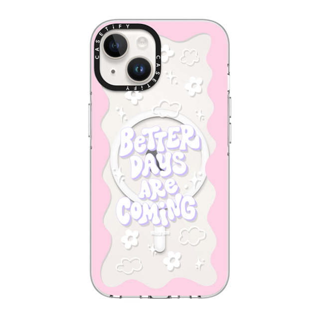 Huyen Dinh x CASETiFY iPhone 14 Case Clear Clear Case MagSafe Compatible Better Days are Coming Huyen Dinh x CASETiFY iPhone 14 Case Clear Clear Case MagSafe Compatible Better Days are Coming
