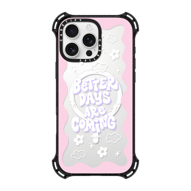 Huyen Dinh x CASETiFY iPhone 16 Pro Max ケース ブラック バウンスケース Better Days are Coming