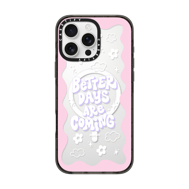 Huyen Dinh x CASETiFY iPhone 16 Pro Max ケース ブラック インパクトケース MagSafe対応 Better Days are Coming