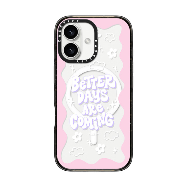 Huyen Dinh x CASETiFY iPhone 16 ケース ブラック インパクトケース MagSafe対応 Better Days are Coming