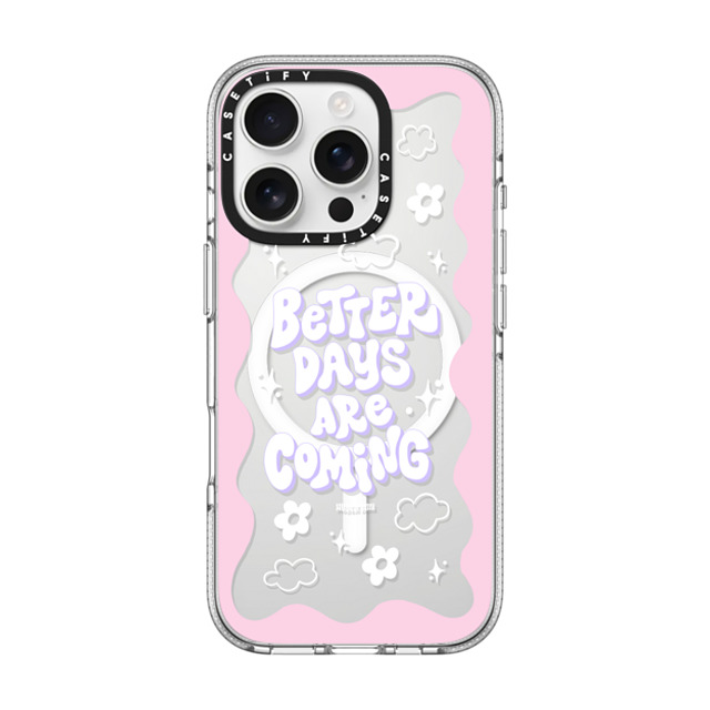 Huyen Dinh x CASETiFY iPhone 16 Pro ケース クリア クリア ケース MagSafe対応 Better Days are Coming