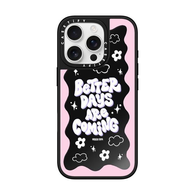 Huyen Dinh x CASETiFY iPhone 16 Pro Case Black on Black ミラーケース MagSafe対応 Better Days are Coming Huyen Dinh x CASETiFY iPhone 16 Pro Case Black on Black ミラーケース MagSafe対応 Better Days are Coming