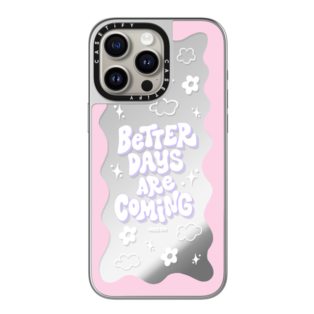 Huyen Dinh x CASETiFY iPhone 15 Pro Max Case Floral,Heart シルバー (シルバーバンパー) ミラーケース MagSafe対応 Better Days are Coming Back to School Huyen Dinh x CASETiFY iPhone 15 Pro Max Case Floral,Heart シルバー (シルバーバンパー) ミラーケース MagSafe対応 Better Days are Coming Back to School