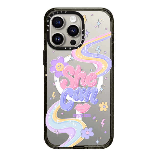 Huyen Dinh x CASETiFY iPhone 15 Pro Max Case Summer,Cartoon Black Impact Case MagSafe Compatible She Can Back to School Huyen Dinh x CASETiFY iPhone 15 Pro Max Case Summer,Cartoon Black Impact Case MagSafe Compatible She Can Back to School