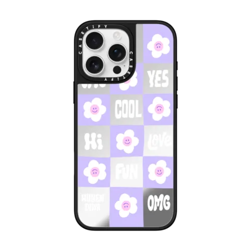 iPhone 16 Pro Max - Pastel Flowers Checker
