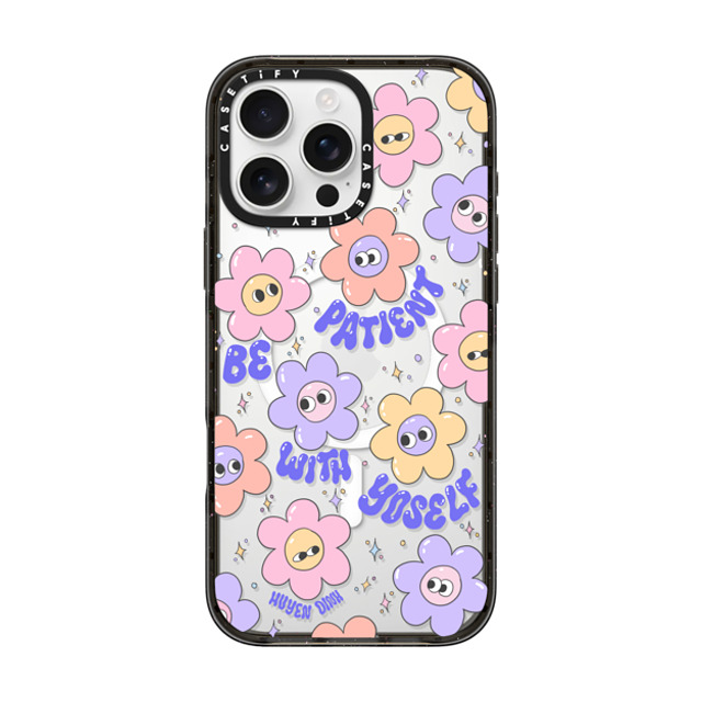 Huyen Dinh x CASETiFY iPhone 16 Pro Max ケース Floral,Cartoon ブラック インパクトケース MagSafe対応 Be Patient with Yourself Floral Back to School Huyen Dinh x CASETiFY iPhone 16 Pro Max ケース Floral,Cartoon ブラック インパクトケース MagSafe対応 Be Patient with Yourself Floral Back to School