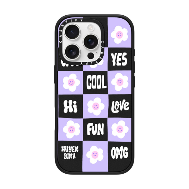 Huyen Dinh x CASETiFY iPhone 16 Pro ケース Floral,Checkered マットブラック インパクトケース MagSafe対応 Pastel Flowers Checker Mother's Day Huyen Dinh x CASETiFY iPhone 16 Pro ケース Floral,Checkered マットブラック インパクトケース MagSafe対応 Pastel Flowers Checker Mother's Day