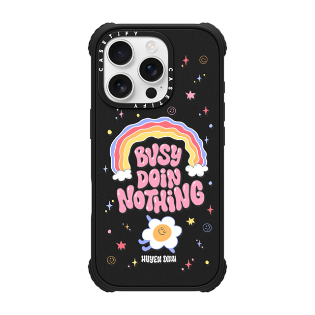 Huyen Dinh x CASETiFY iPhone 16 Pro Case Matte Black ウルトラ インパクトケース MagSafe 対応 Busy Doing Nothing Huyen Dinh x CASETiFY iPhone 16 Pro Case Matte Black ウルトラ インパクトケース MagSafe 対応 Busy Doing Nothing