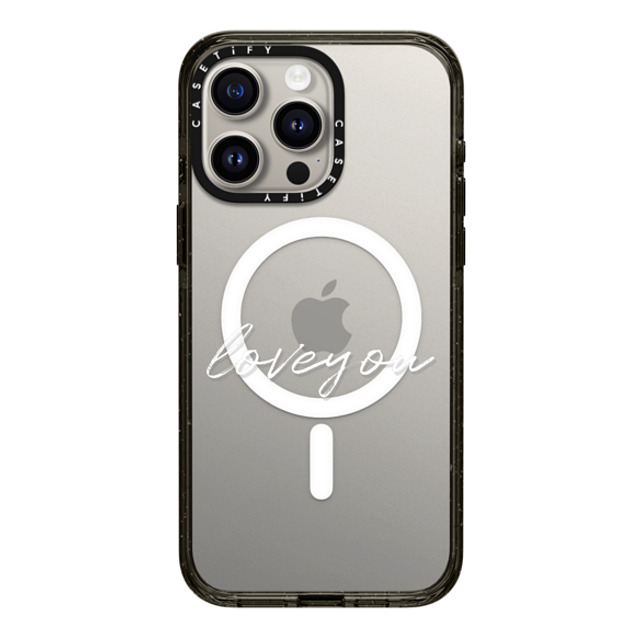 CASETiFY iPhone 15 Pro Max Case Black Impact Case MagSafe Compatible Custom Case - loveyou CASETiFY iPhone 15 Pro Max Case Black Impact Case MagSafe Compatible Custom Case - loveyou
