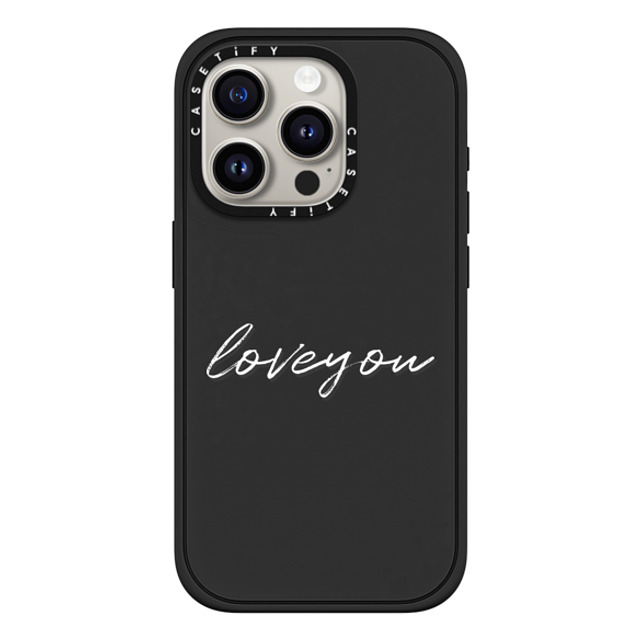CASETiFY iPhone 15 Pro Case Matte Black Impact Case MagSafe Compatible Custom Case - loveyou CASETiFY iPhone 15 Pro Case Matte Black Impact Case MagSafe Compatible Custom Case - loveyou