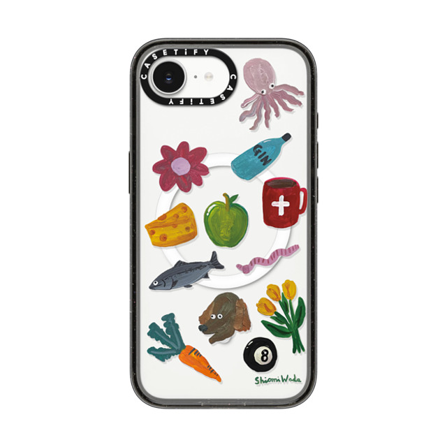 Shiomi Wada x CASETiFY iPhone 16e Case Cartoon Black Impact Case MagSafe Compatible Things around me Back to School Shiomi Wada x CASETiFY iPhone 16e Case Cartoon Black Impact Case MagSafe Compatible Things around me Back to School