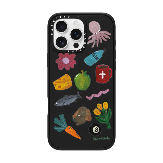 Shiomi Wada x CASETiFY iPhone 16 Pro Max Case Cartoon Matte Black Impact Case MagSafe Compatible Things around me Back to School Shiomi Wada x CASETiFY iPhone 16 Pro Max Case Cartoon Matte Black Impact Case MagSafe Compatible Things around me Back to School
