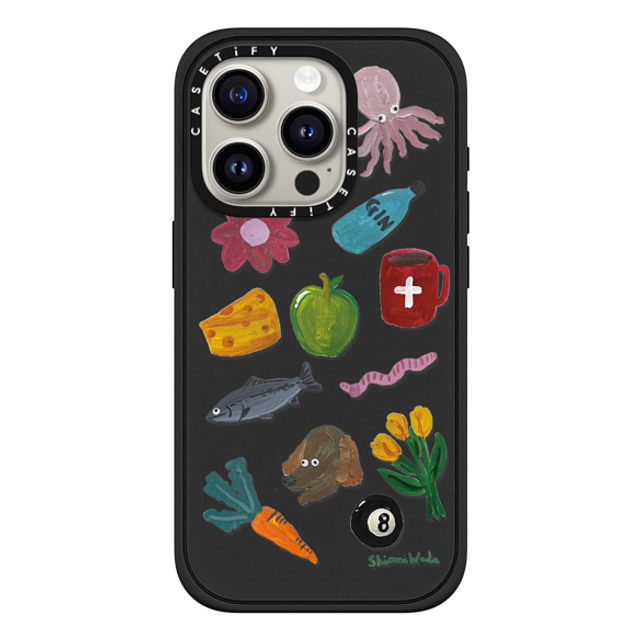 Shiomi Wada x CASETiFY iPhone 15 Pro Case Cartoon Matte Black Impact Case MagSafe Compatible Things around me Back to School Shiomi Wada x CASETiFY iPhone 15 Pro Case Cartoon Matte Black Impact Case MagSafe Compatible Things around me Back to School