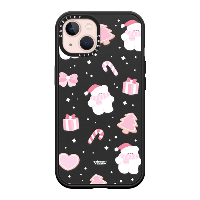 sleepydaze x CASETiFY iPhone 13 ケース マットブラック インパクトケース MagSafe対応 sweet holiday