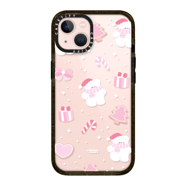 sleepydaze x CASETiFY iPhone 13 ケース ブラック インパクトケース sweet holiday