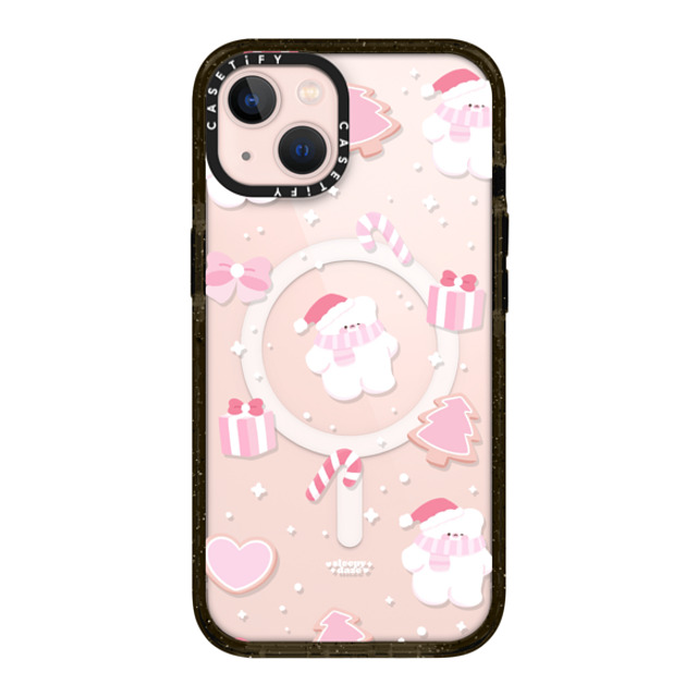 sleepydaze x CASETiFY iPhone 13 ケース ブラック インパクトケース MagSafe対応 sweet holiday