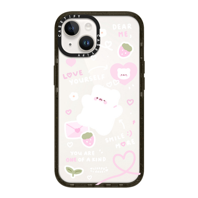 sleepydaze x CASETiFY iPhone 14 ケース ブラック インパクトケース love letter by sleepydaze