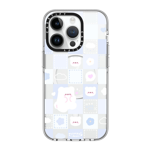 sleepydaze x CASETiFY iPhone 14 Pro Case Clear Clear Case MagSafe Compatible good day mochi checkers by sleepydaze sleepydaze x CASETiFY iPhone 14 Pro Case Clear Clear Case MagSafe Compatible good day mochi checkers by sleepydaze