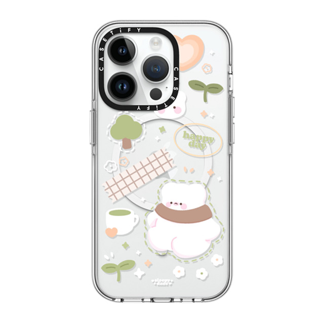 sleepydaze x CASETiFY iPhone 14 Pro ケース クリア クリア ケース MagSafe対応 happy day