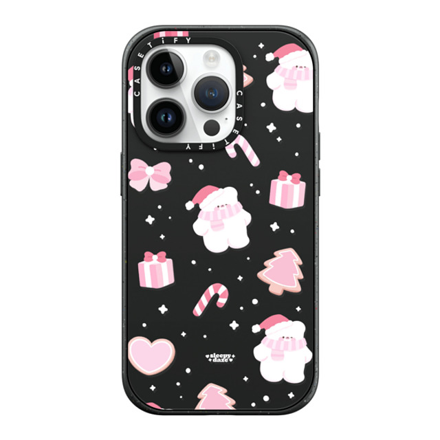 sleepydaze x CASETiFY iPhone 14 Pro ケース マットブラック インパクトケース MagSafe対応 sweet holiday