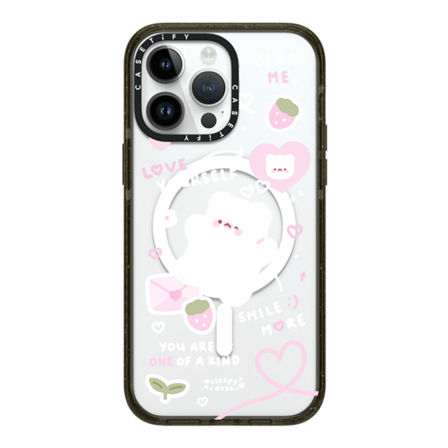 sleepydaze x CASETiFY iPhone 14 Pro Max ケース ブラック インパクトケース MagSafe対応 love letter by sleepydaze