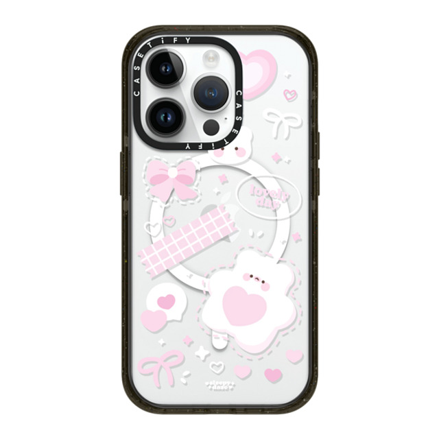 sleepydaze x CASETiFY iPhone 14 Pro ケース ブラック インパクトケース MagSafe対応 lovely day