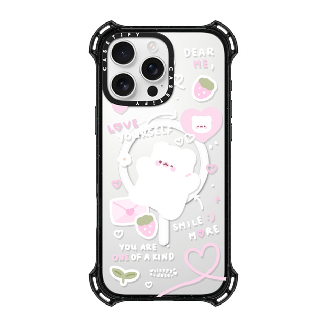 sleepydaze x CASETiFY iPhone 16 Pro Max ケース ブラック バウンスケース love letter by sleepydaze