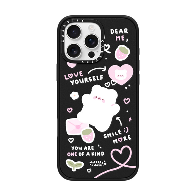 sleepydaze x CASETiFY iPhone 16 Pro Max ケース マットブラック インパクトケース MagSafe対応 love letter by sleepydaze