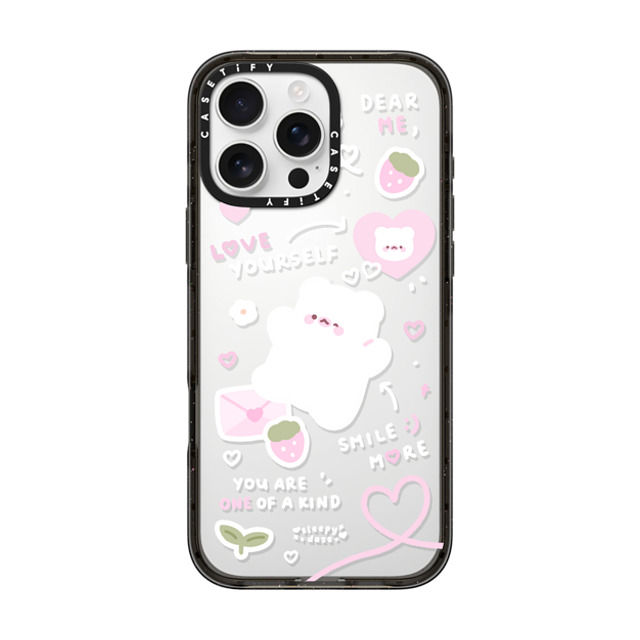 sleepydaze x CASETiFY iPhone 16 Pro Max ケース ブラック インパクトケース love letter by sleepydaze