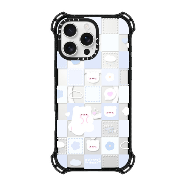 sleepydaze x CASETiFY iPhone 16 Pro Max ケース ブラック バウンスケース good day mochi checkers by sleepydaze