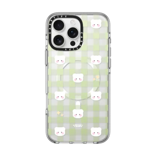 iPhone 16 Pro Max - calm green mochi plaid
