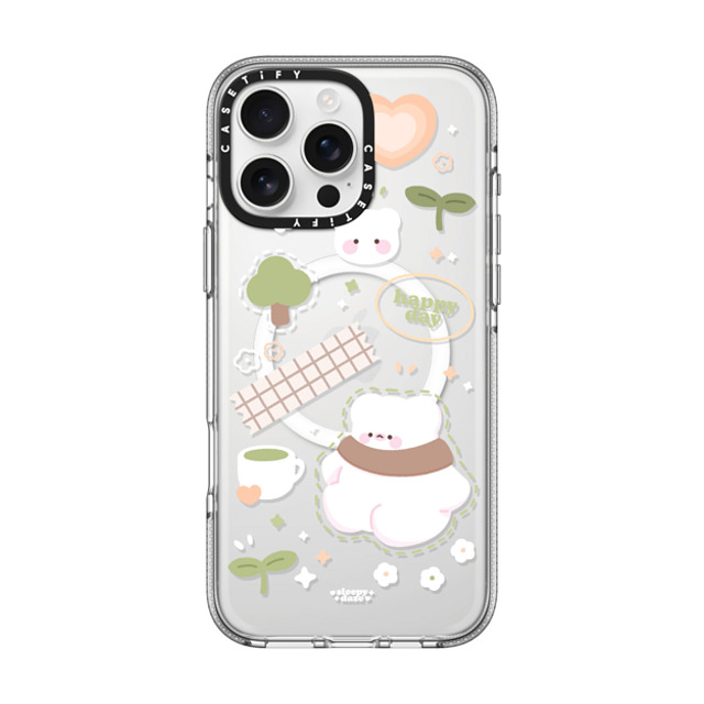 sleepydaze x CASETiFY iPhone 16 Pro Max ケース クリア クリア ケース MagSafe対応 happy day