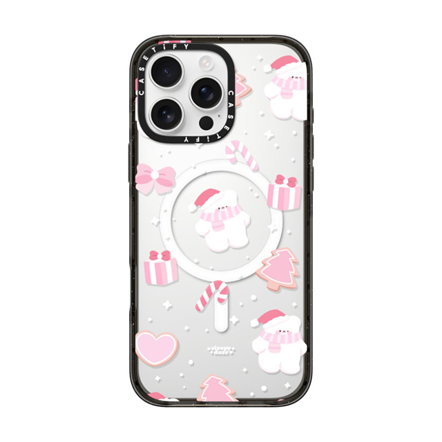 sleepydaze x CASETiFY iPhone 16 Pro Max ケース ブラック インパクトケース MagSafe対応 sweet holiday