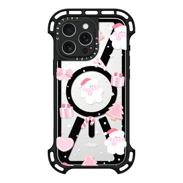 sleepydaze x CASETiFY iPhone 16 Pro Max ケース ブラック ウルトラ バウンスケース MagSafe対応 sweet holiday