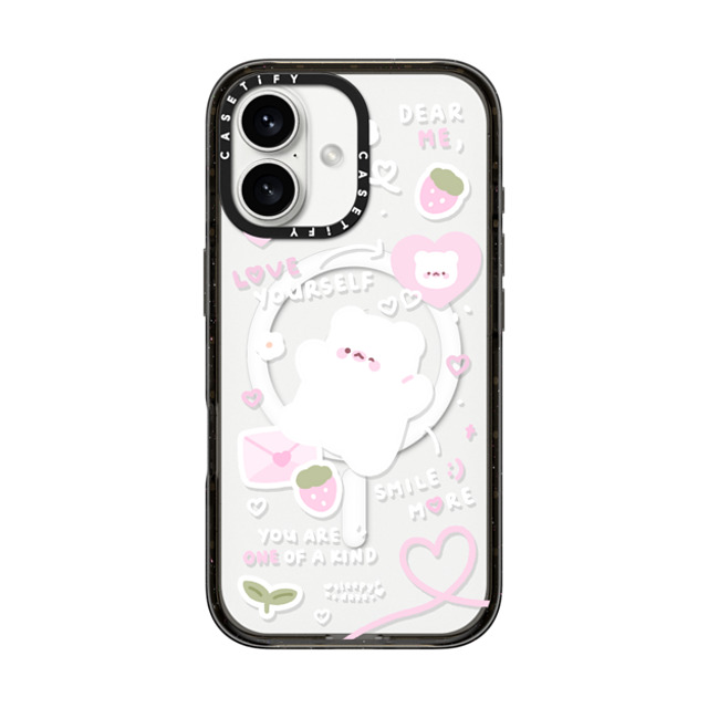 sleepydaze x CASETiFY iPhone 16 ケース ブラック インパクトケース MagSafe対応 love letter by sleepydaze