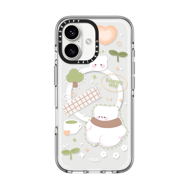 sleepydaze x CASETiFY iPhone 16 ケース クリア クリア ケース MagSafe対応 happy day
