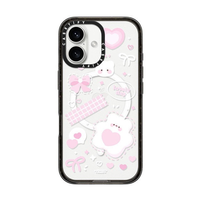 sleepydaze x CASETiFY iPhone 16 ケース ブラック インパクトケース MagSafe対応 lovely day