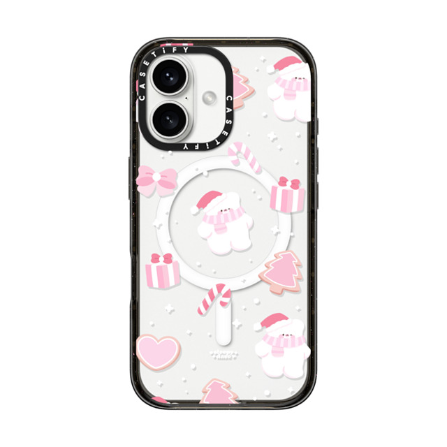 sleepydaze x CASETiFY iPhone 16 ケース ブラック インパクトケース MagSafe対応 sweet holiday