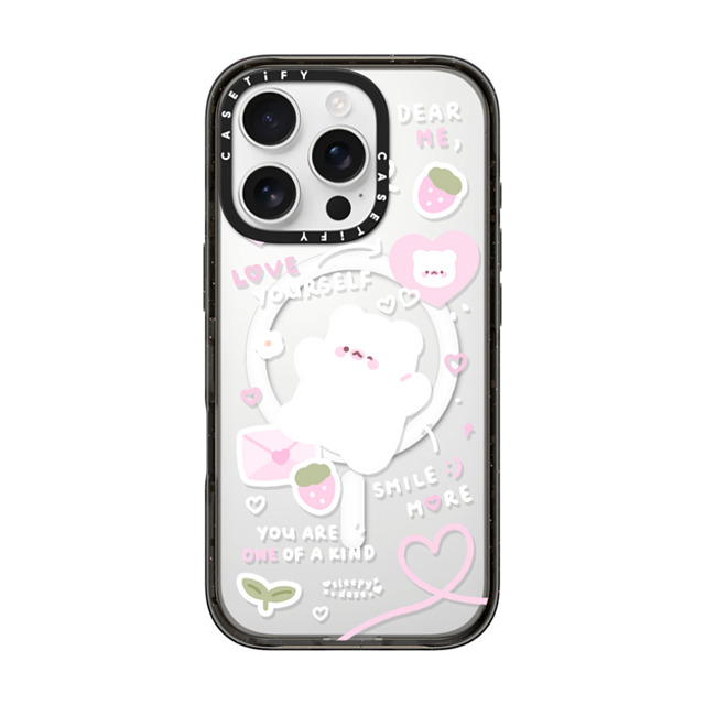 sleepydaze x CASETiFY iPhone 16 Pro ケース ブラック インパクトケース MagSafe対応 love letter by sleepydaze