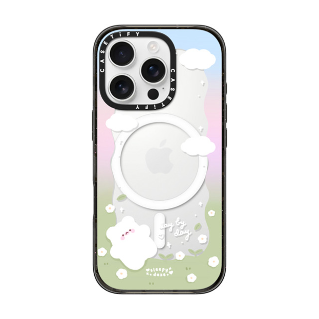 sleepydaze x CASETiFY iPhone 16 Pro ケース Cartoon,Pastel ブラック インパクトケース MagSafe対応 day by day by sleepydaze Father's Day sleepydaze x CASETiFY iPhone 16 Pro ケース Cartoon,Pastel ブラック インパクトケース MagSafe対応 day by day by sleepydaze Father's Day