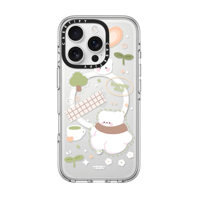 sleepydaze x CASETiFY iPhone 16 Pro ケース クリア クリア ケース MagSafe対応 happy day