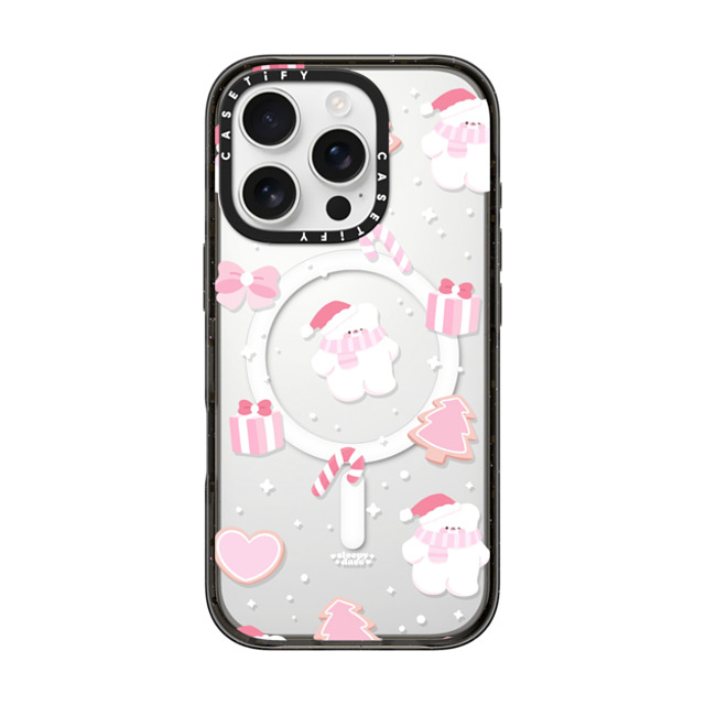 sleepydaze x CASETiFY iPhone 16 Pro ケース ブラック インパクトケース MagSafe対応 sweet holiday