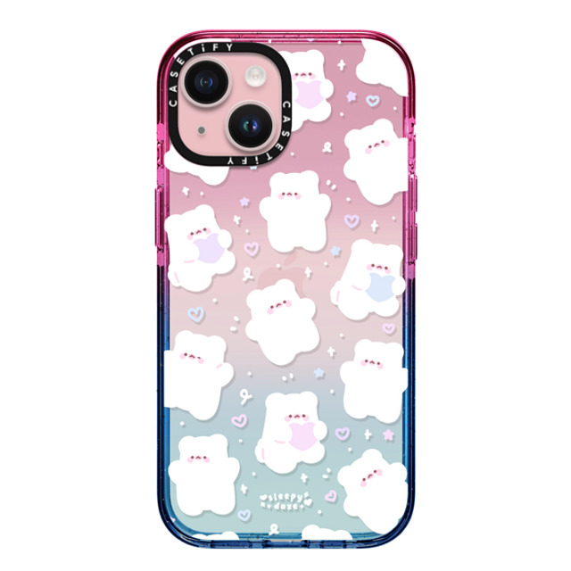 sleepydaze x CASETiFY iPhone 15 ケース Cotton Candy インパクトケース mochi doodles by sleepydaze