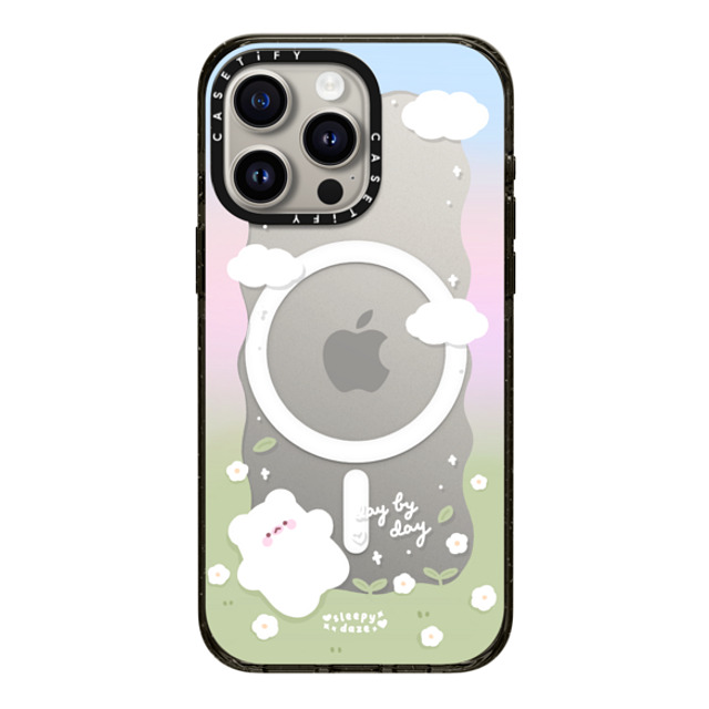 sleepydaze x CASETiFY iPhone 15 Pro Max Case Cartoon,Pastel Black Impact Case MagSafe Compatible day by day by sleepydaze Back to School sleepydaze x CASETiFY iPhone 15 Pro Max Case Cartoon,Pastel Black Impact Case MagSafe Compatible day by day by sleepydaze Back to School