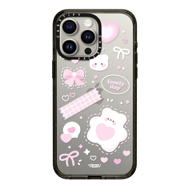 sleepydaze x CASETiFY iPhone 15 Pro Max ケース ブラック インパクトケース lovely day